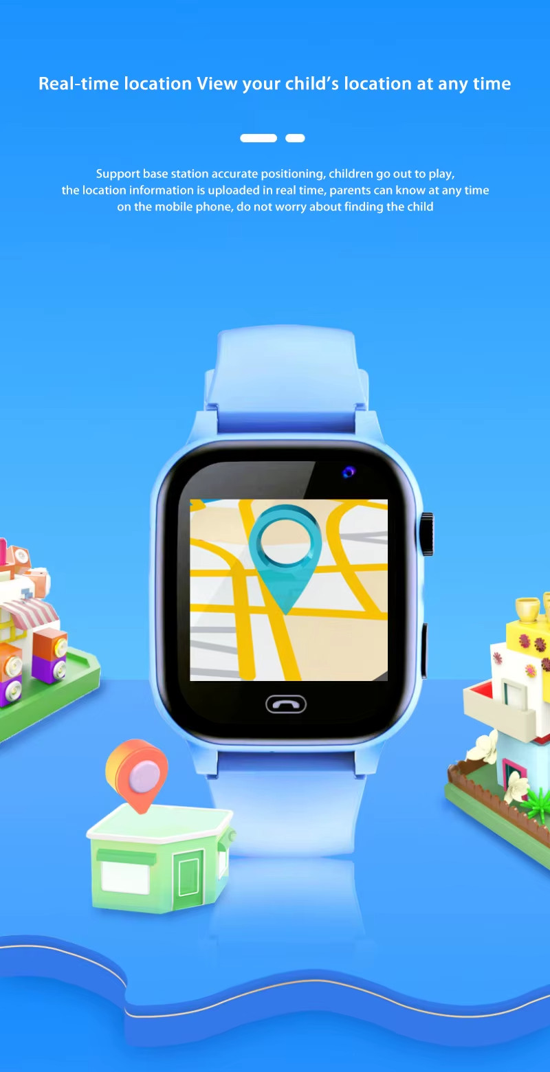 Xiaomi Mini Kids Phone 4G Kids Smart Watch with Call SOS Camera 3 in 1 Cartoon W