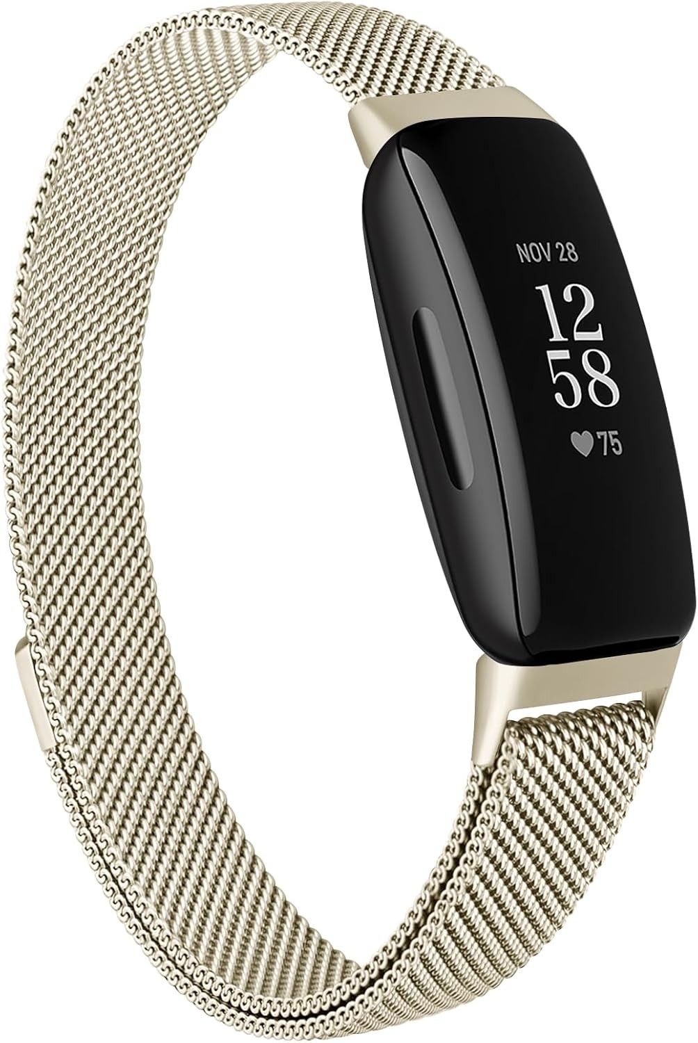 Adjustable Stainless Steel Replacement Strap for Fitbit Inspire 2 22mm Band
