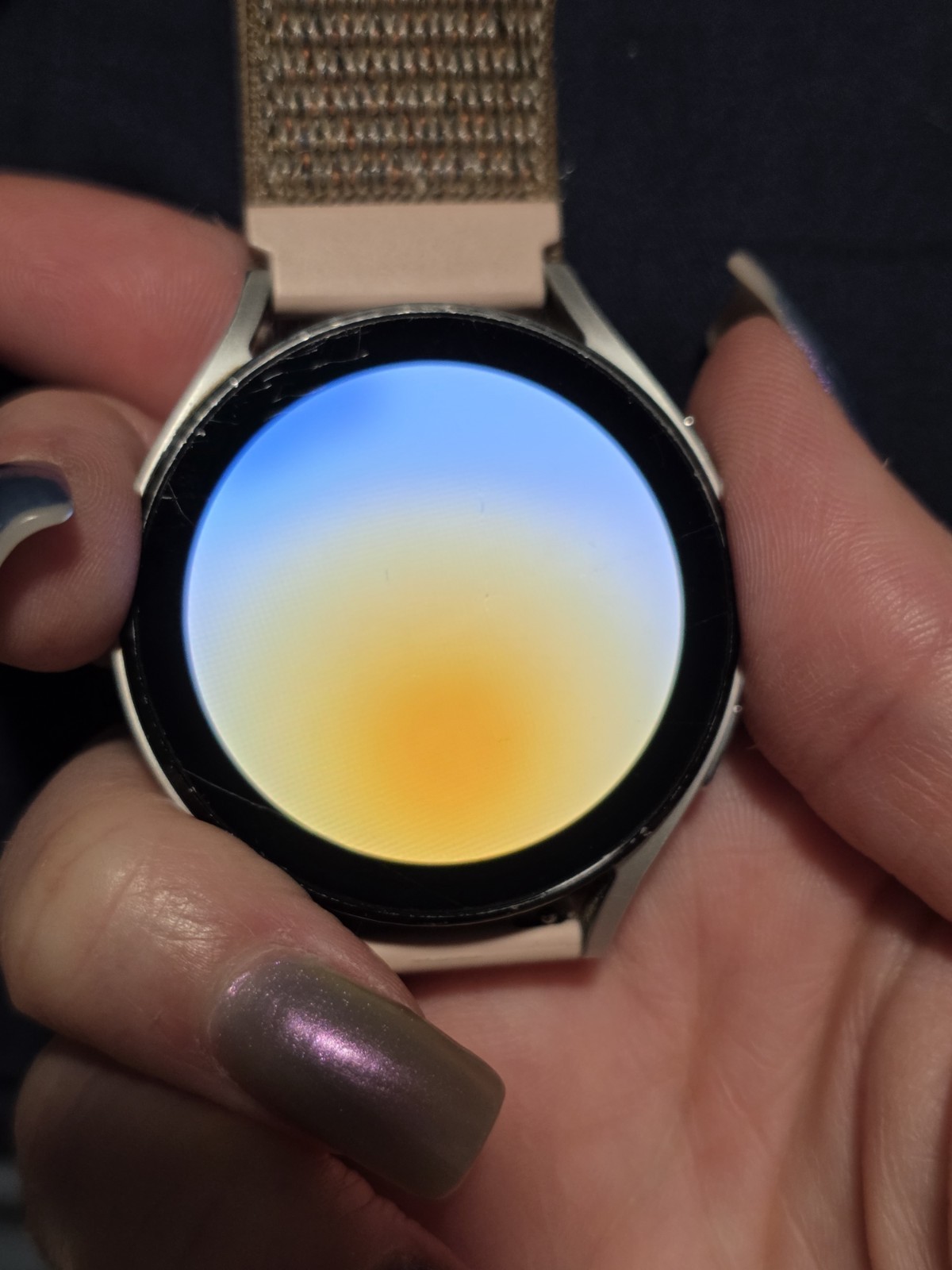 Samsung Galaxy Watch4 SM-R870 44mm Aluminum Case with Fabric Band – Silver…