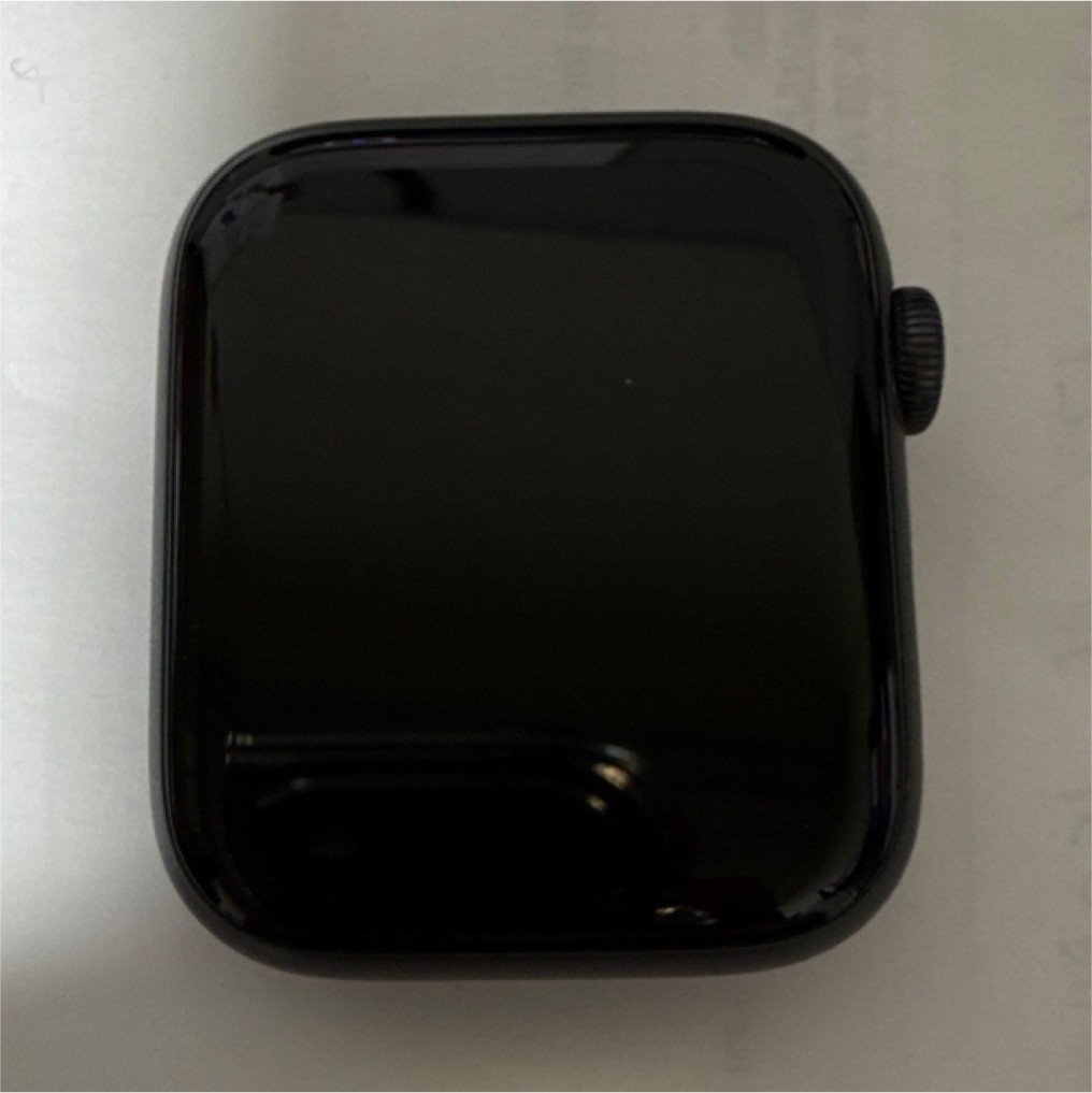 Apple Black Aluminum Smart Watch Silicone Band iOS Compatible