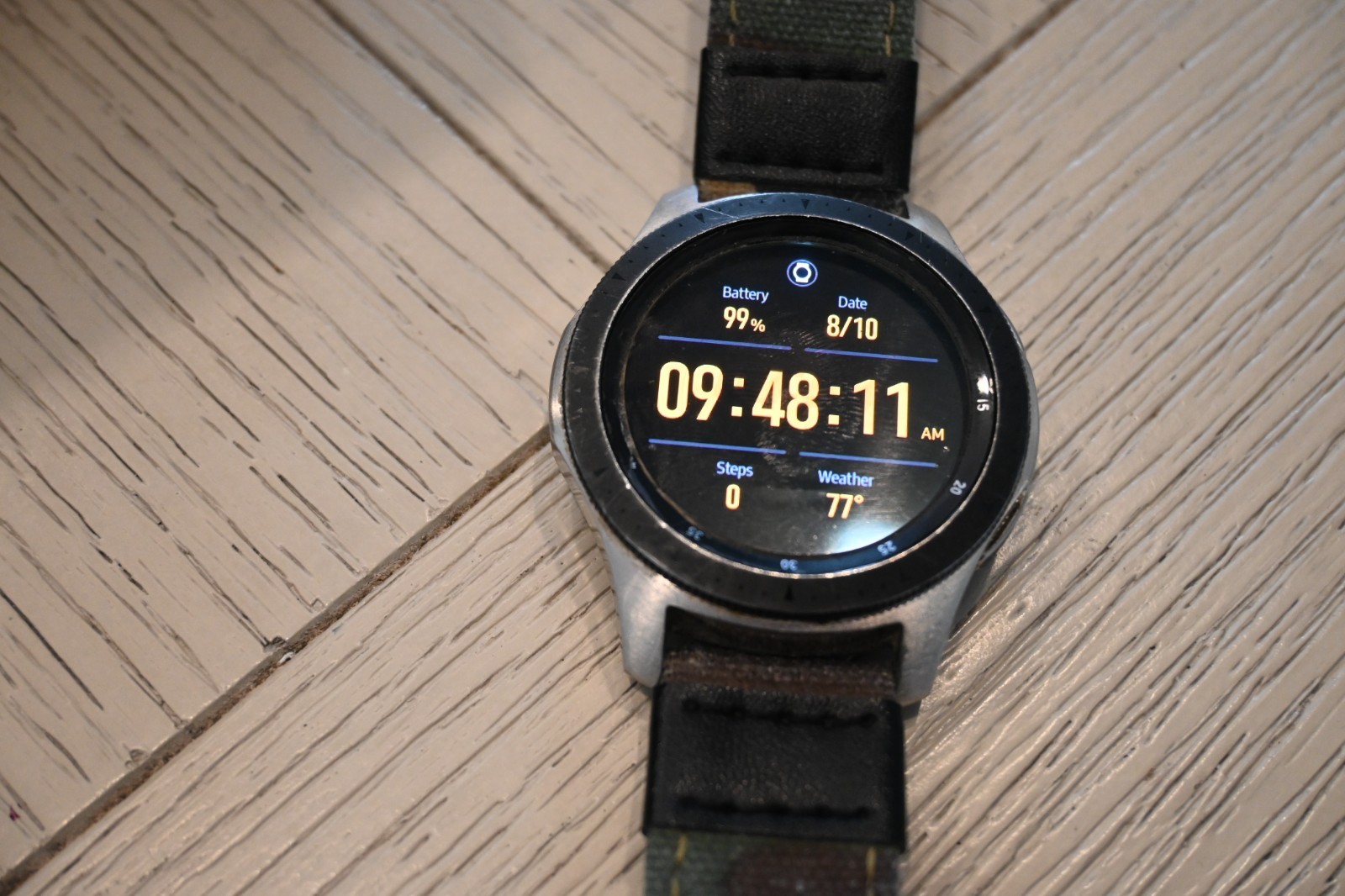 Samsung Galaxy Watch Sm-r800 46mm Black Smartwatch Bluetooth WiFi Works Great!