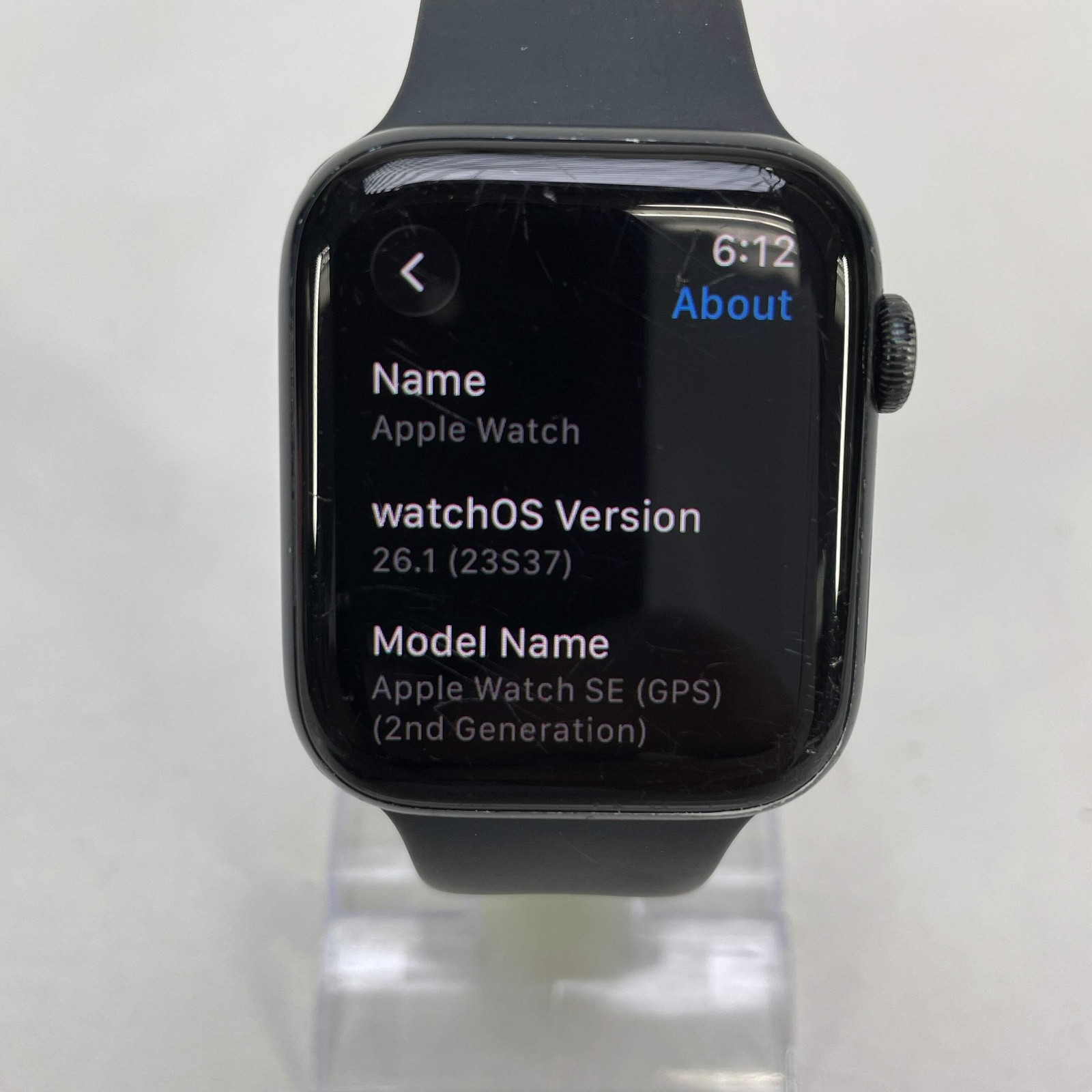 GPS Only Apple Watch SE 2nd Gen 44MM Midnight Aluminum Black Sport Band MNTG3LL/