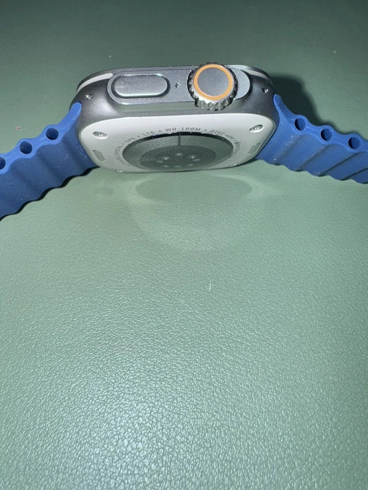 Apple Watch Ultra 2 [GPS + Cellular, 49mm] Titanium Case with Blue Ocean Band