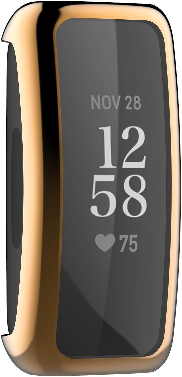 Soft TPU Bumper Case for Fitbit Inspire 2/3 with Full Coverage Screen Protector