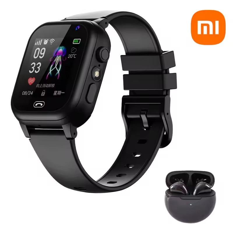 Xiaomi Mini Kids Phone 4G Kids Smart Watch with Call SOS Camera 3 in 1 Cartoon W