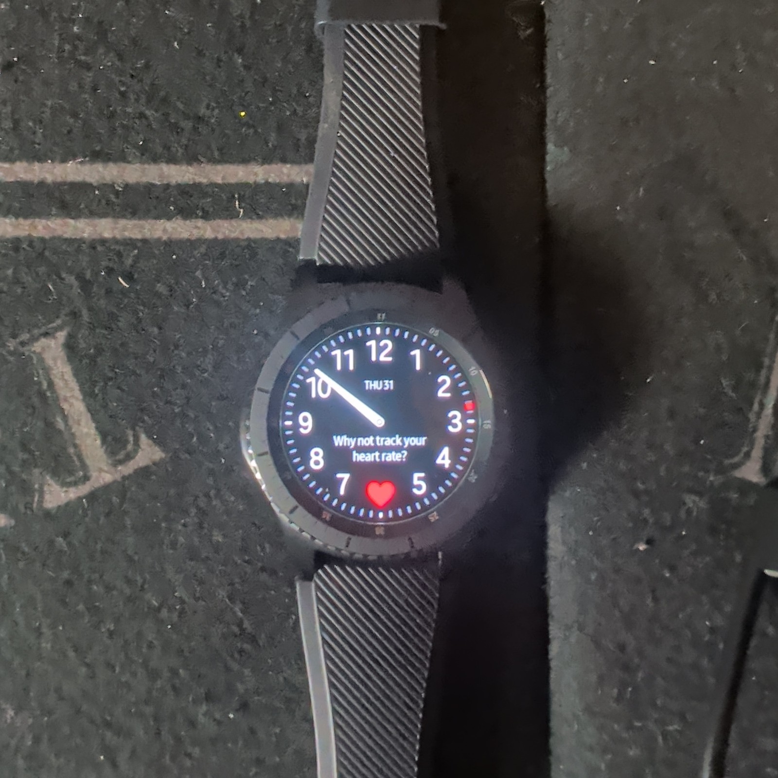Samsung Gear S3 Frontier 46 mm Steel Case with Black Silicone Band Smart Watch