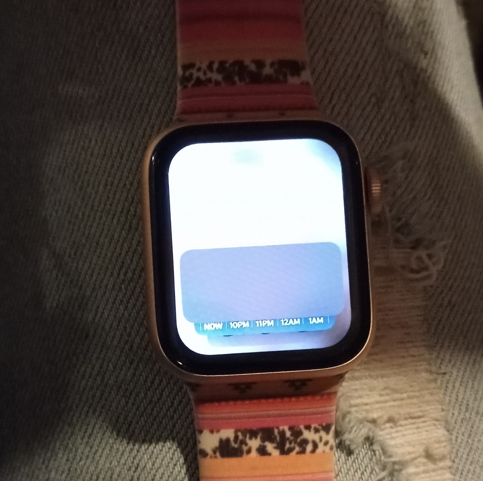 Apple 40mm Gold Aluminum Smart Watch Multicolor Silicone Band Water-Resistant