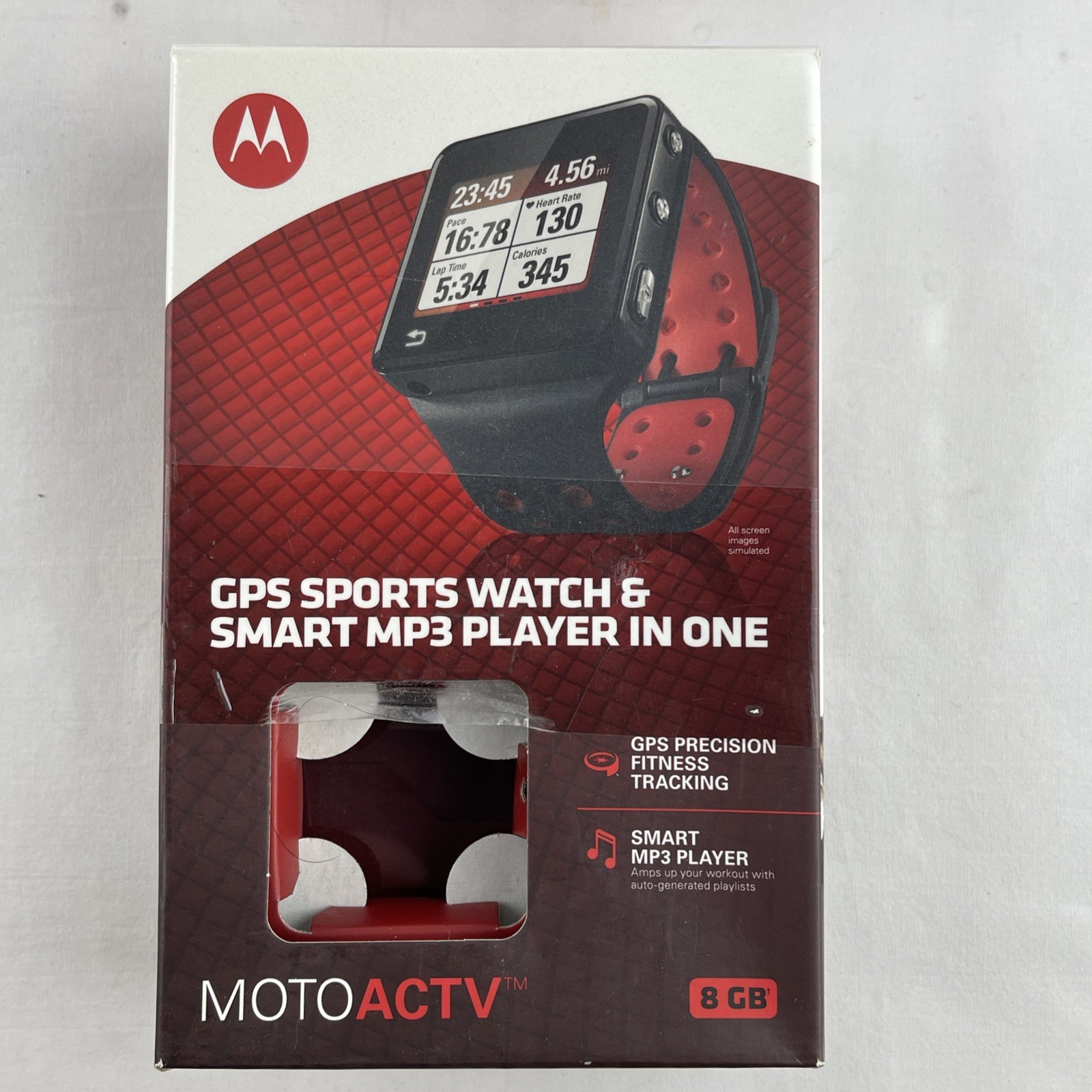 Motorola MOTOACTV 8GB GPS Sports Smart Watch MP3 Player Heart Rate Monitor Chest