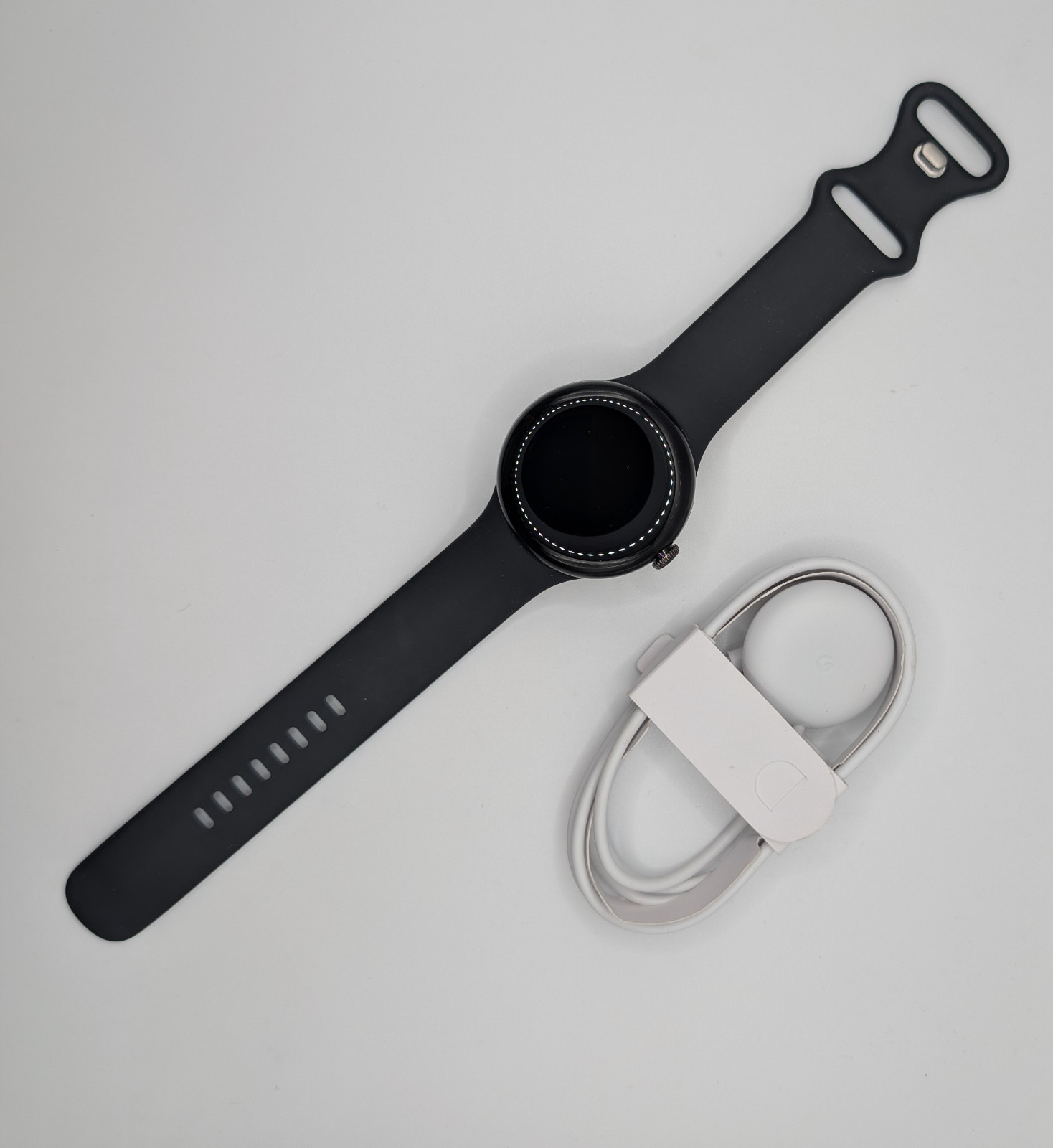 NEW – Google Pixel Watch (1st Gen) Black – Wi-Fi/ 41mm (Very Good). ~02~