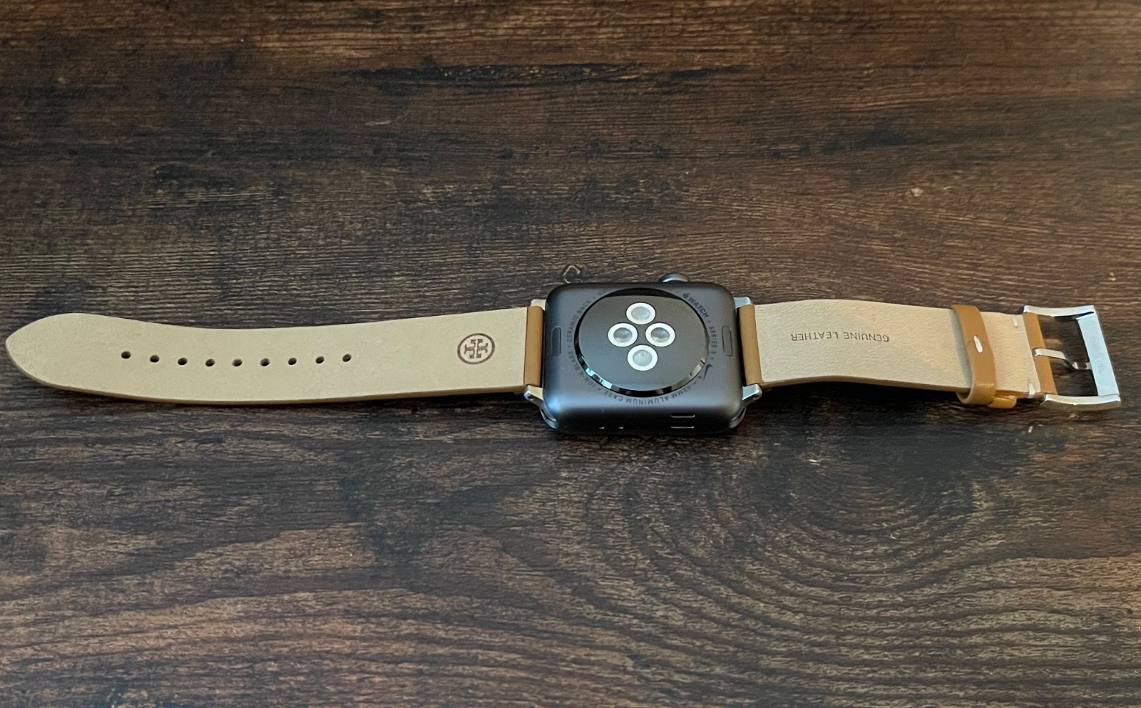 Apple Watch Series 3 42mm Space Gray Aluminum Case With Tan Leather Band (GPS)