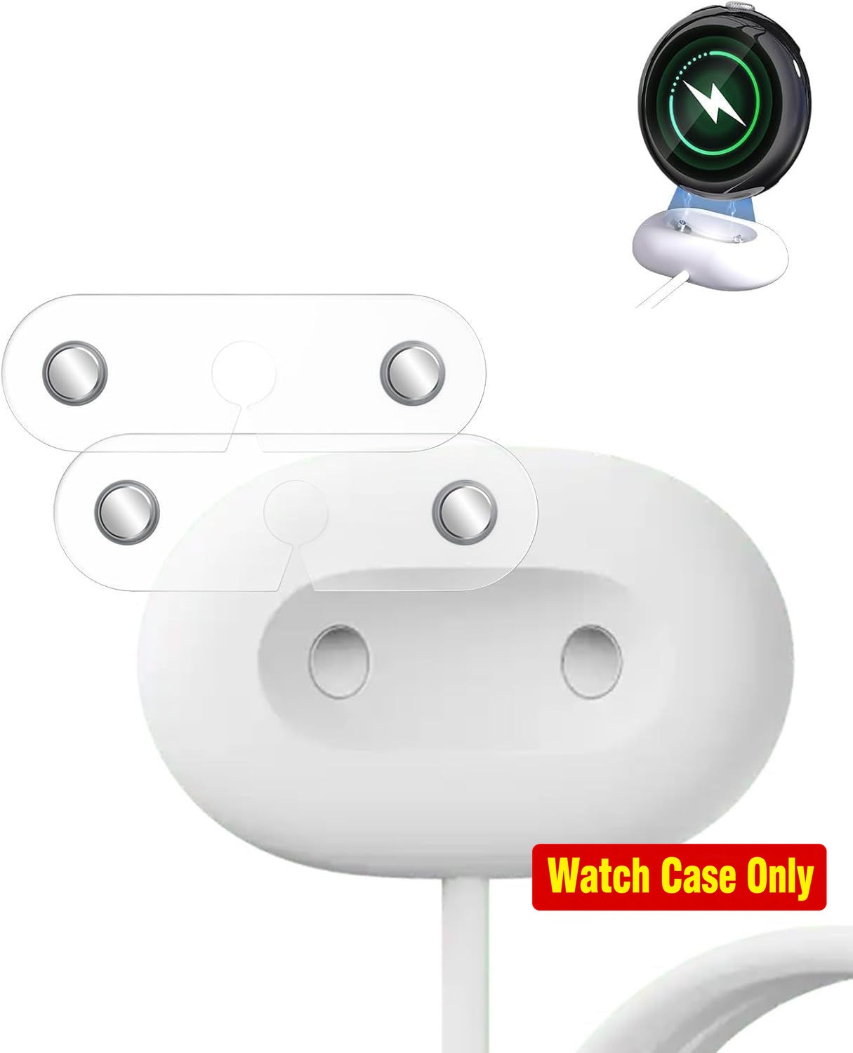 2 Pack Case for Google Pixel Watch 4 41mm/45mm Case-Friendly Charging