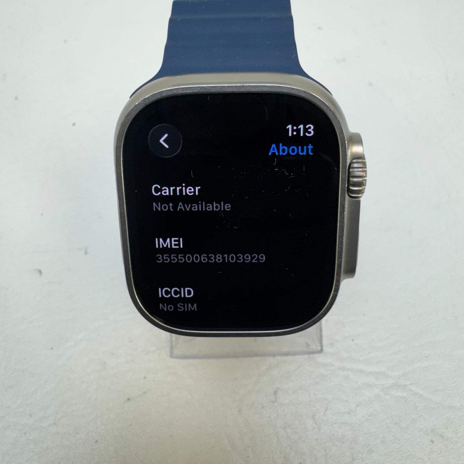 Unlocked Apple Watch Ultra 2 49mm Natural Titanium Midnight Ocean Band MREG3LW/A