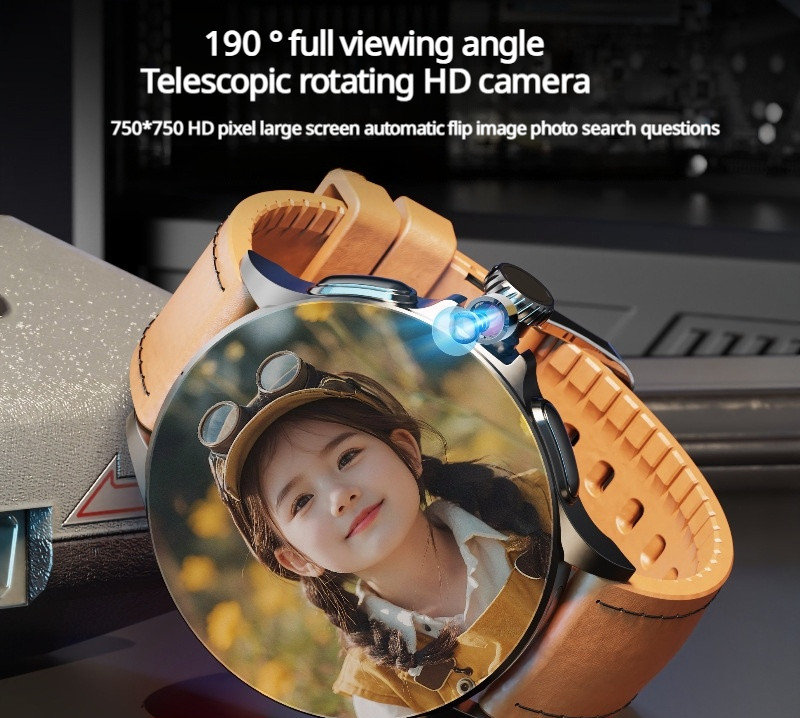 5G Smart Watch with Rotating Camera 1.95″AMOLED Screen,Android 9.0 Dual System