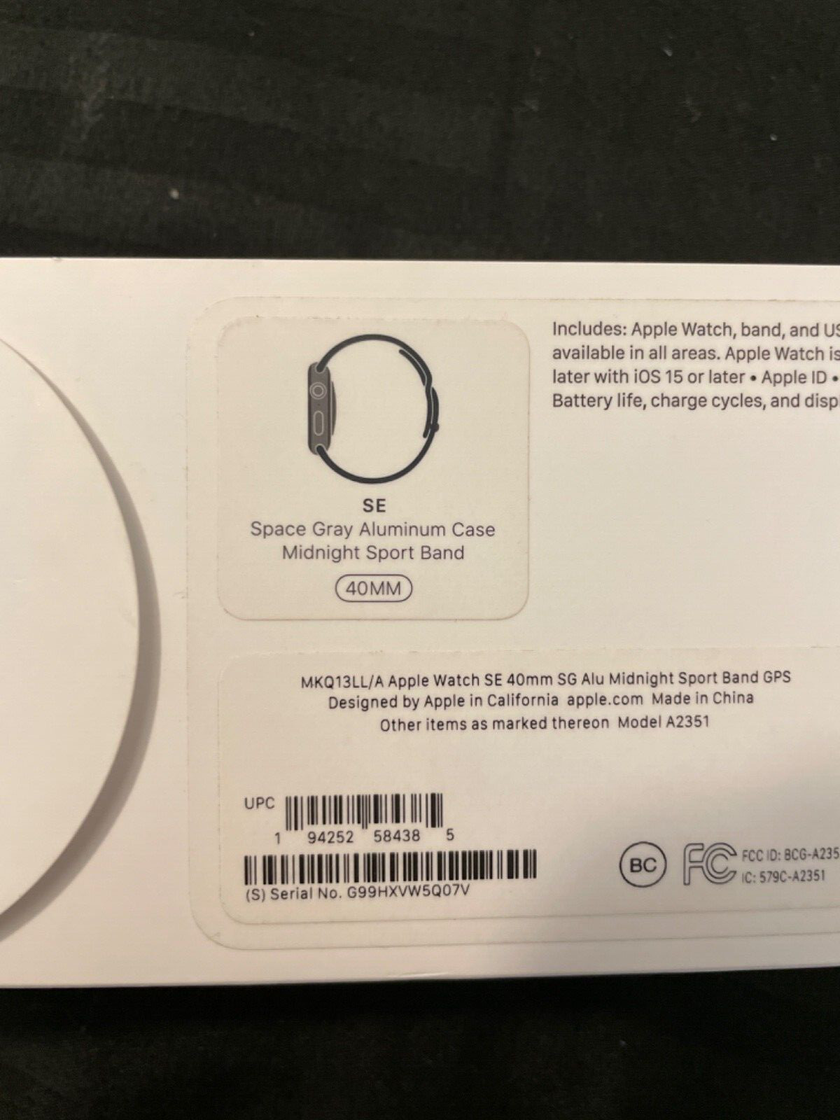 Apple Watch SE (2022) 40mm Starlight Aluminum Case with Sport Band, S/M (GPS…