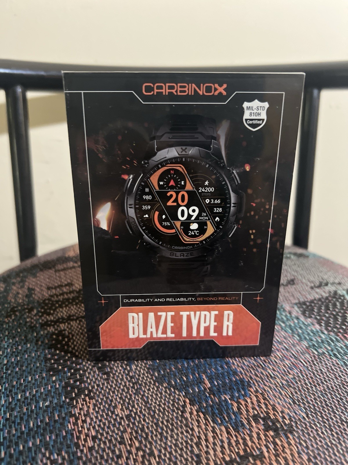 CARBINOX “BLAZE TYPE R ” Tactical Military Smartwatch IP69K Black ship asap