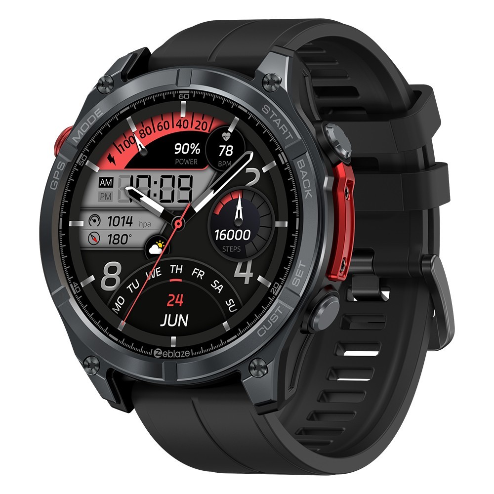 Zeblaze Stratos 4 GPS Smart Watch 1.43 AMOLED Display Compass Barometric Sport