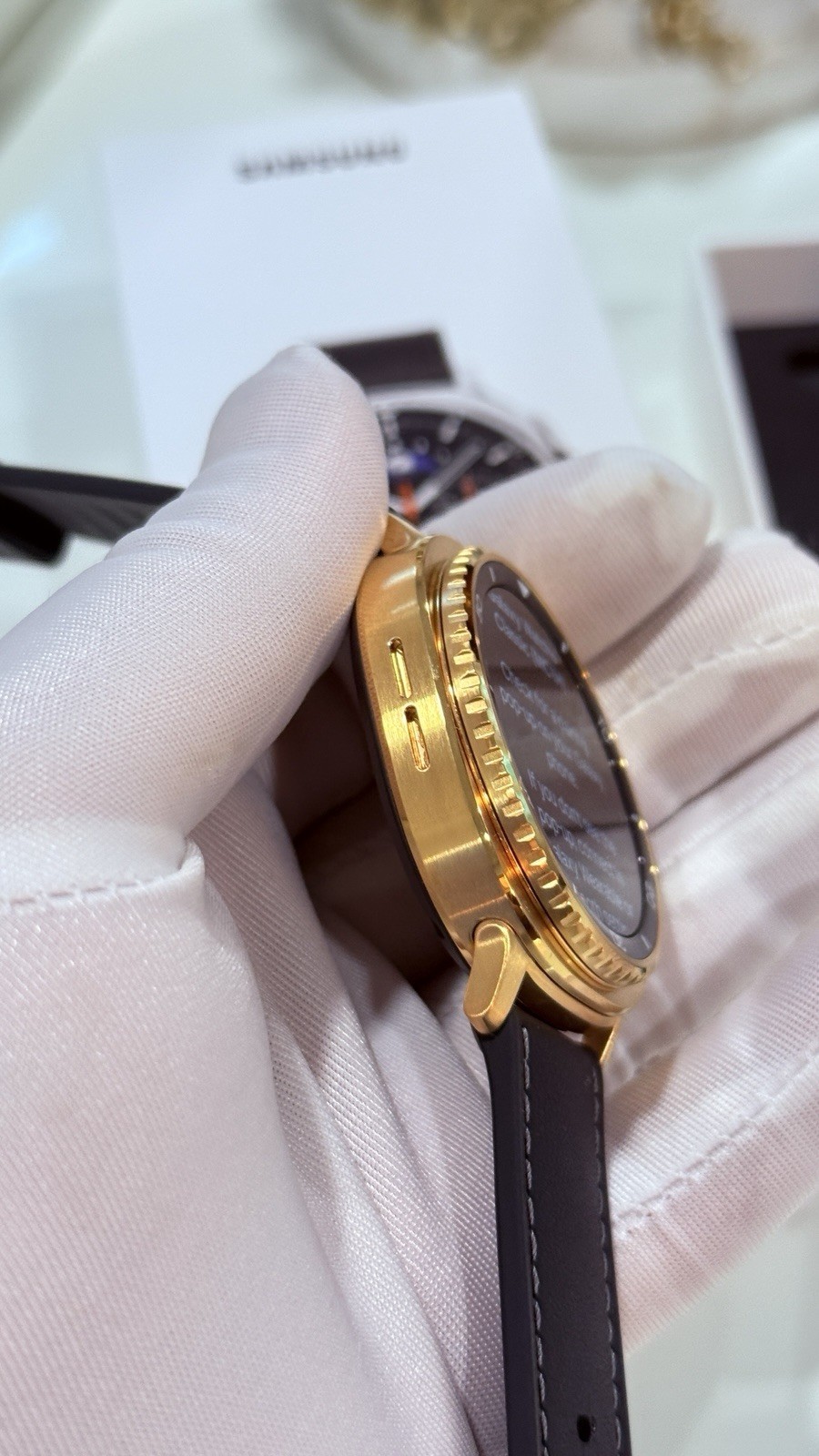 Custom 24k Gold Plated Samsung Galaxy Watch 8 Classic Black GPS LTE 2 Bands