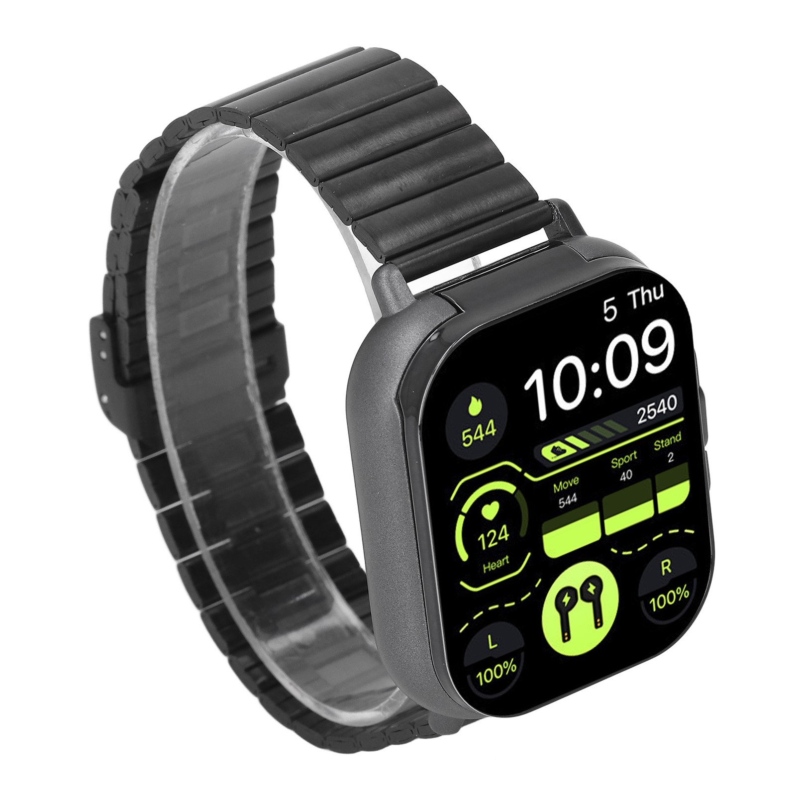 2 In 1 Smart Watch With Earbuds 2.01 Inch HD Touch Screen Bluetooth Call Fi MOBL