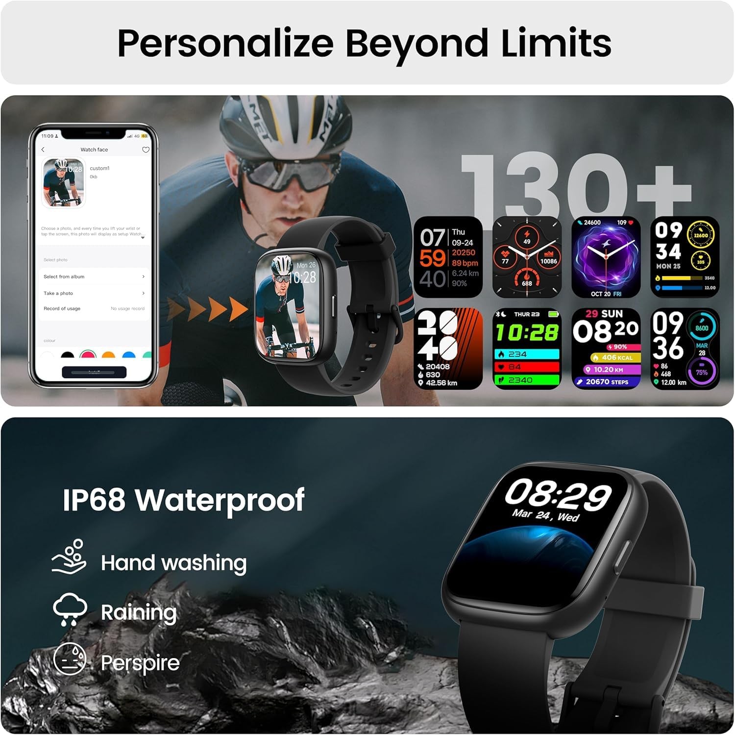with Alexa Built-in, 1.83″ HD Touchscreen Fitness Tracker with Bluetooth Call…