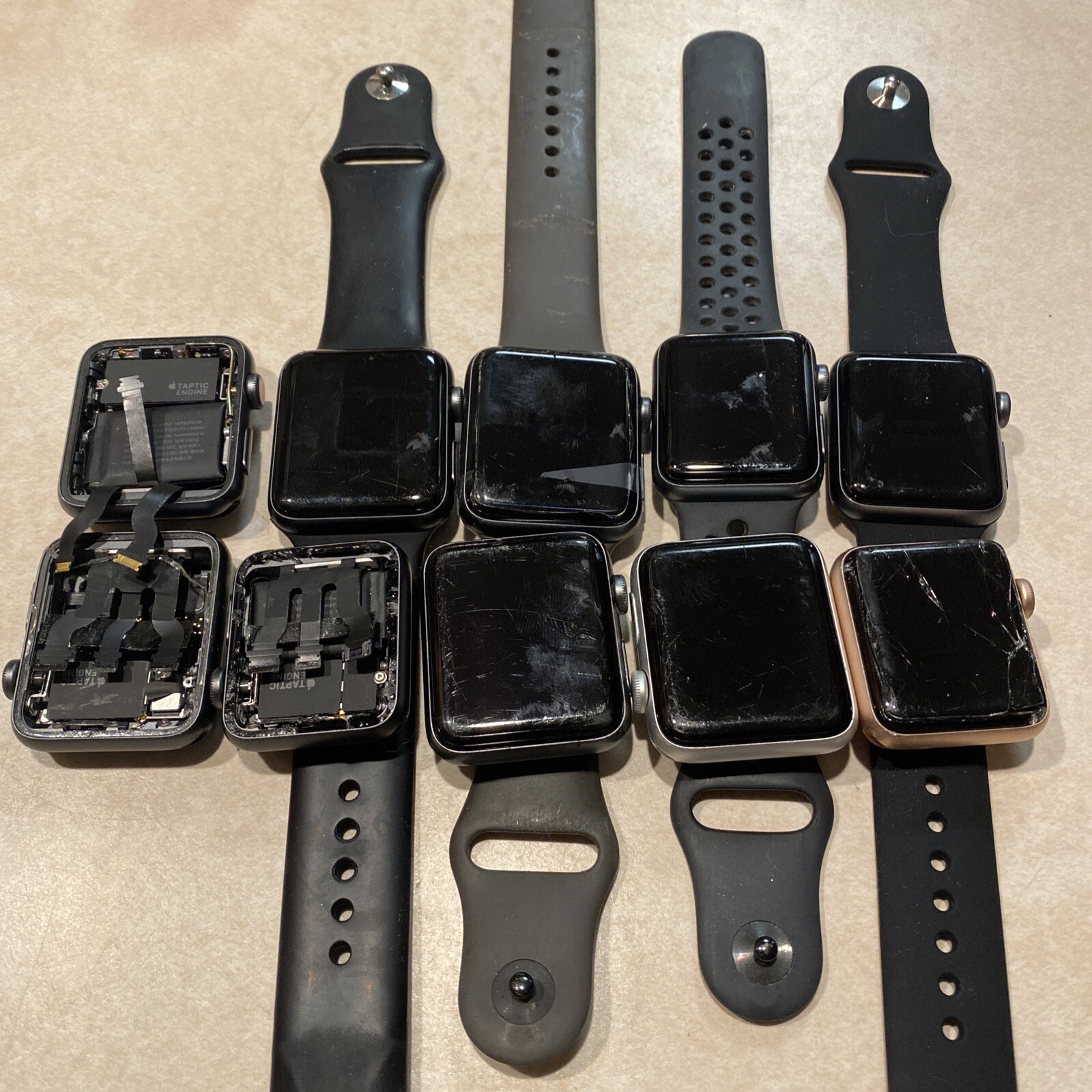 LOT OF 10 Apple Watch Series 3 (Mixed) Untested As Is! Parts Or Repair! #8