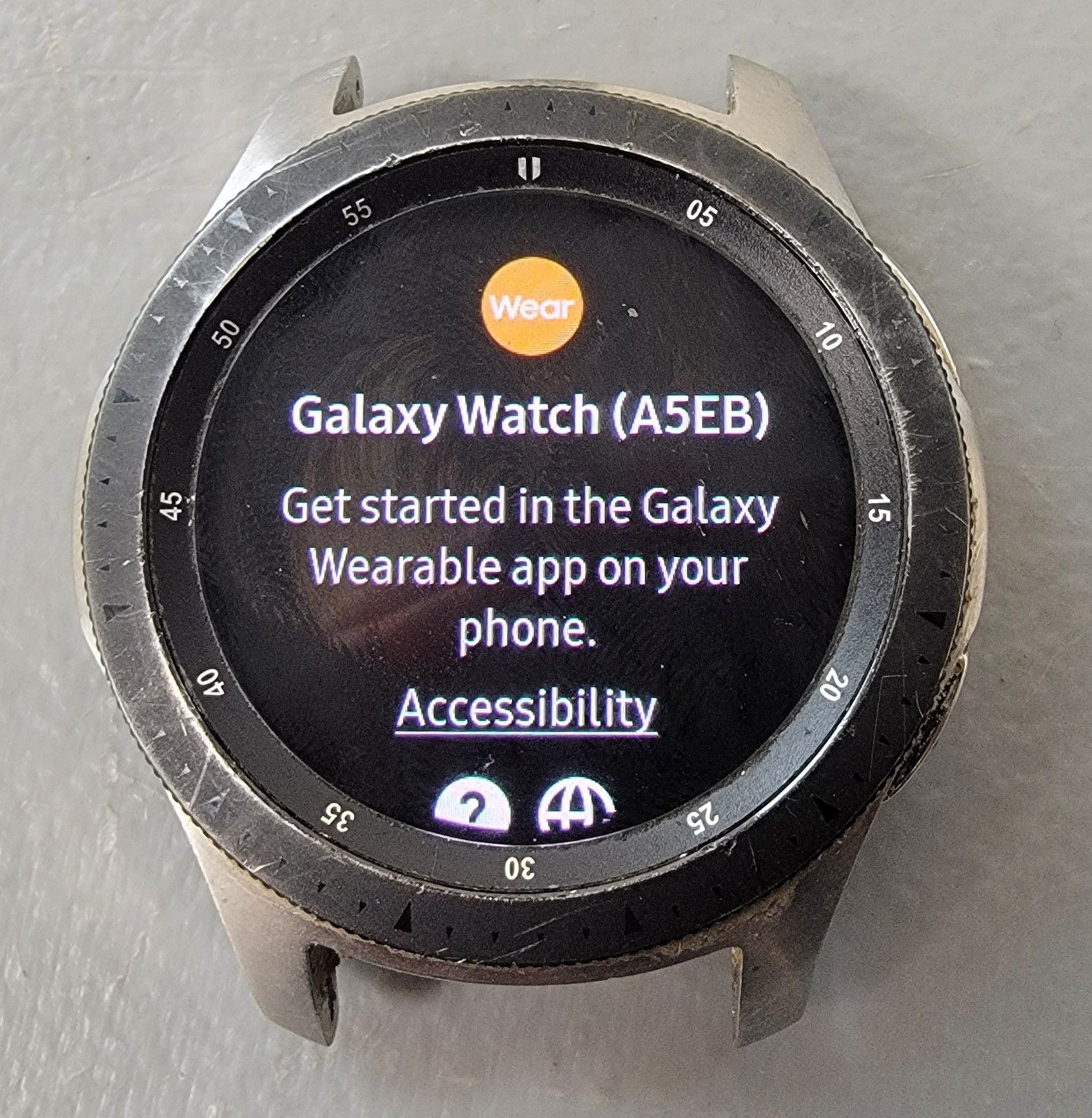 Samsung Galaxy Watch SM-R800 46mm Black/Silver Watch Face Only (Pre-Owned)