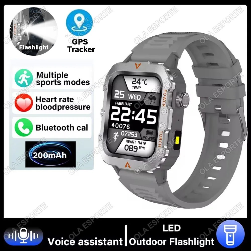 2025 New Men 2.01″ Military Smartwatch Outdoor AI Voice Call Bluetooth GPS Gift