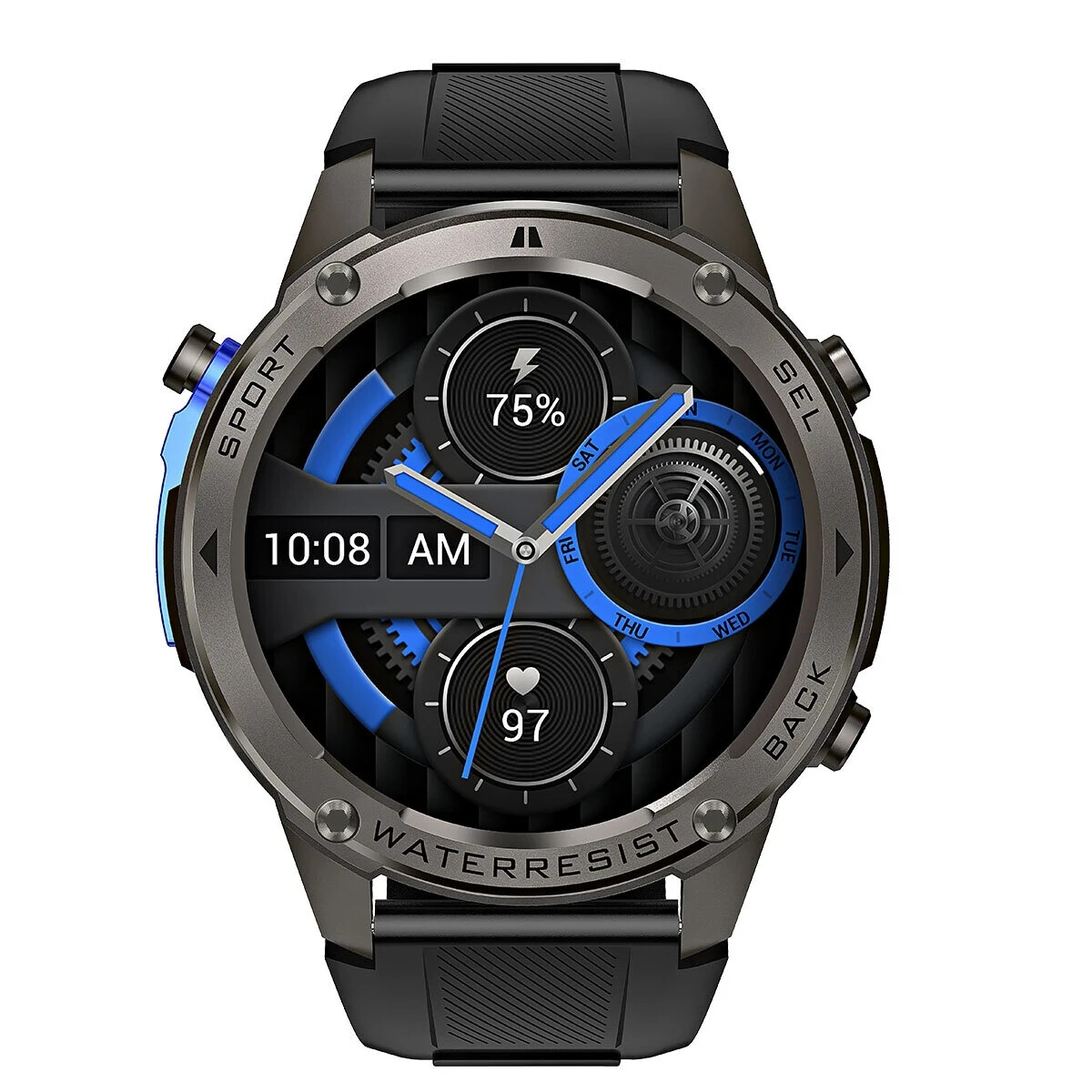 Voyager1 AMOLED GPS Smart Watch – 10ATM, Compass, Heart Rate, Dual Band GNSS