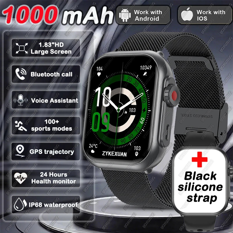 2025 New for Xiaomi Smart Watch Men Women 1.85-Inch HD AMOLED Full Touch Screen