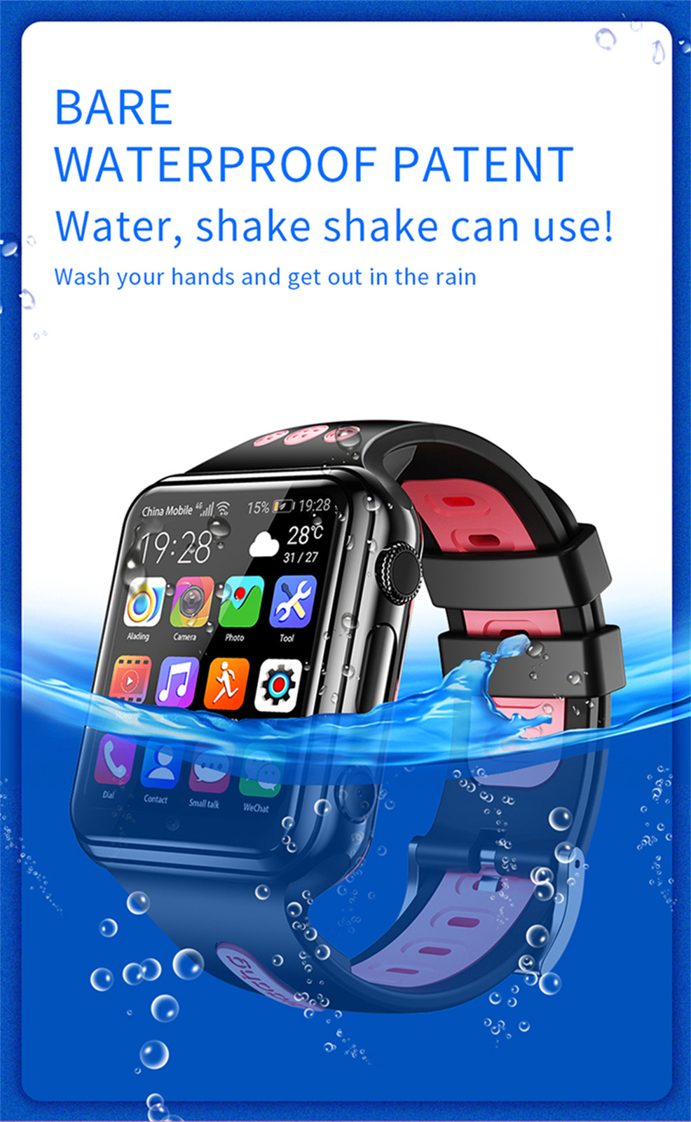 4G Kid Smart Watch Pedometer Anti-Lost Wristwatch Voice Chat Unlocked Calling