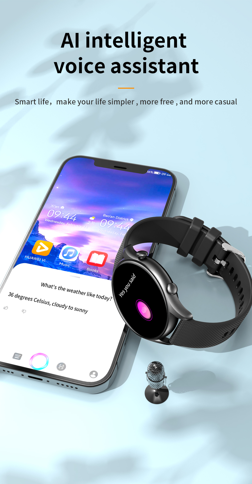 Men Women Smart Watch Waterproof Fitness Bracelet 1.39 inch Smartwatches