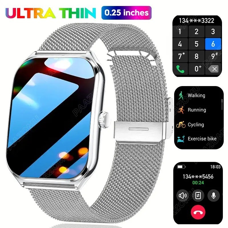 Smart Watch 1.96 Inch Bluetooth Call Health Monitor IP68 Waterproof