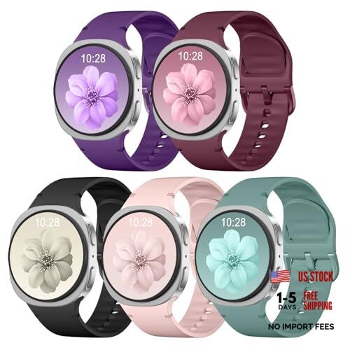 5 Pack Silicone Small（5.3″-6.7″） Black/Dark Purple/Pine Green/Wine/Pink Sand