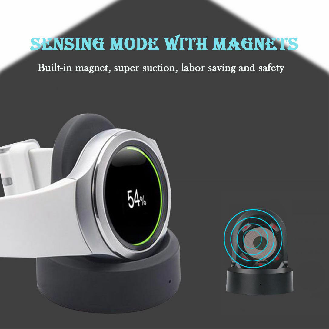 1/2PACK For Samsung Gear S2/S3 Frontier Wireless Charging Dock Cradle Charger