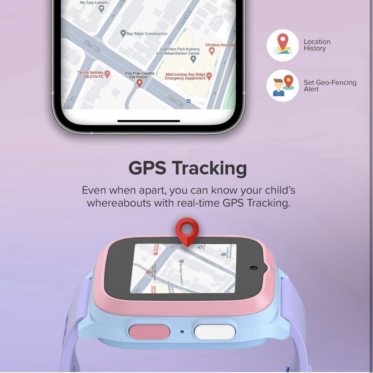 myFirst Fone R2 Kids Smart Watch with Phone GPS tracker Heart Rate SOS MP3