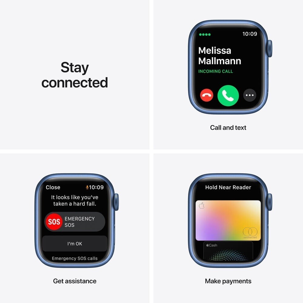 Apple Watch Series 7 41mm 45mm Wi-Fi + GPS + Cellular Smartwatch – All Colors