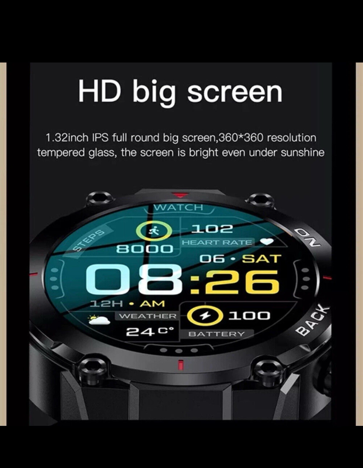 🔥Military Smart Watch for Men(Call Receive/Dial)Rugged Tactical Fitness Tracker