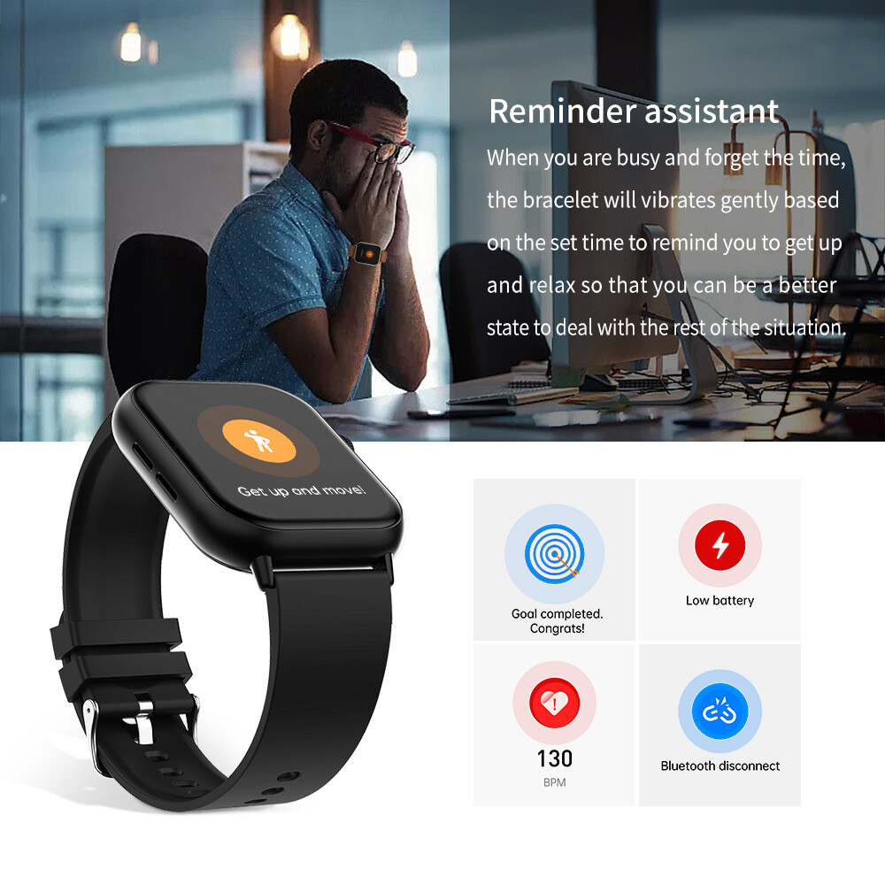 Fitness Blood Pressure Heart Rate Monitor Calorie Step Smart Watch Call