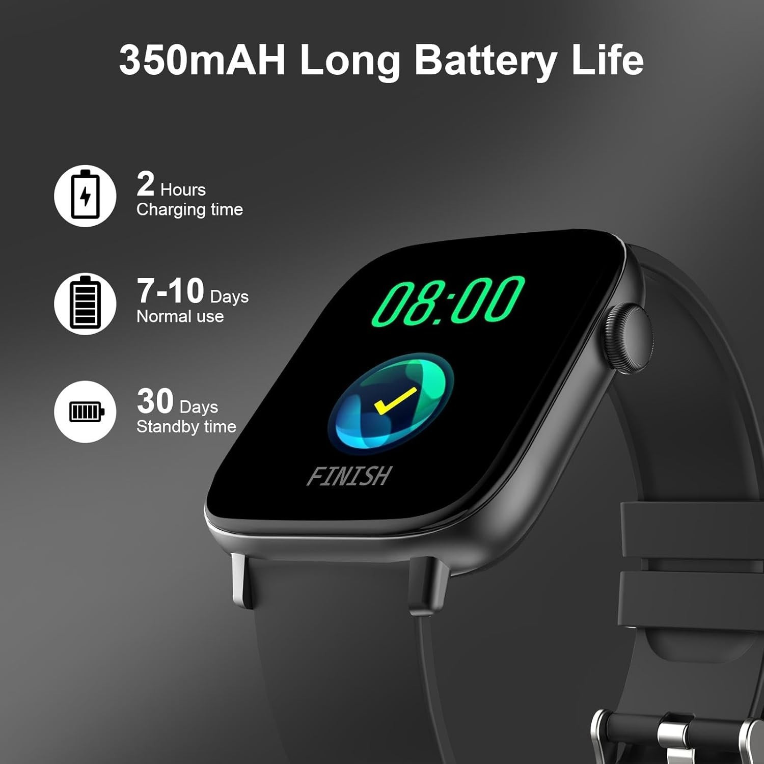 Smart Watch for Men 190 HD Touch Screen Bluetooth Call Fitness Tracker