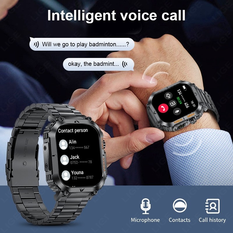 2025 Smart Watch Men Women Fitness Tracker Waterproof Call for iPhone Samsung