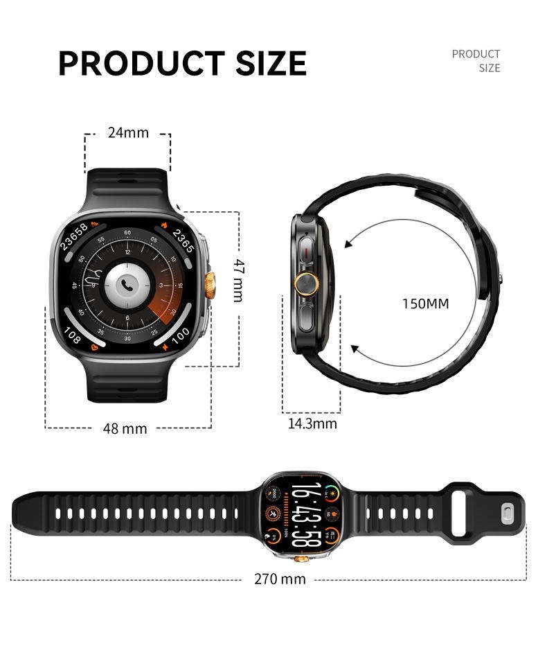 2026 Android Smart Watch SIM Card GPS WiFi Rotating Camera AMOLED Phone Watch