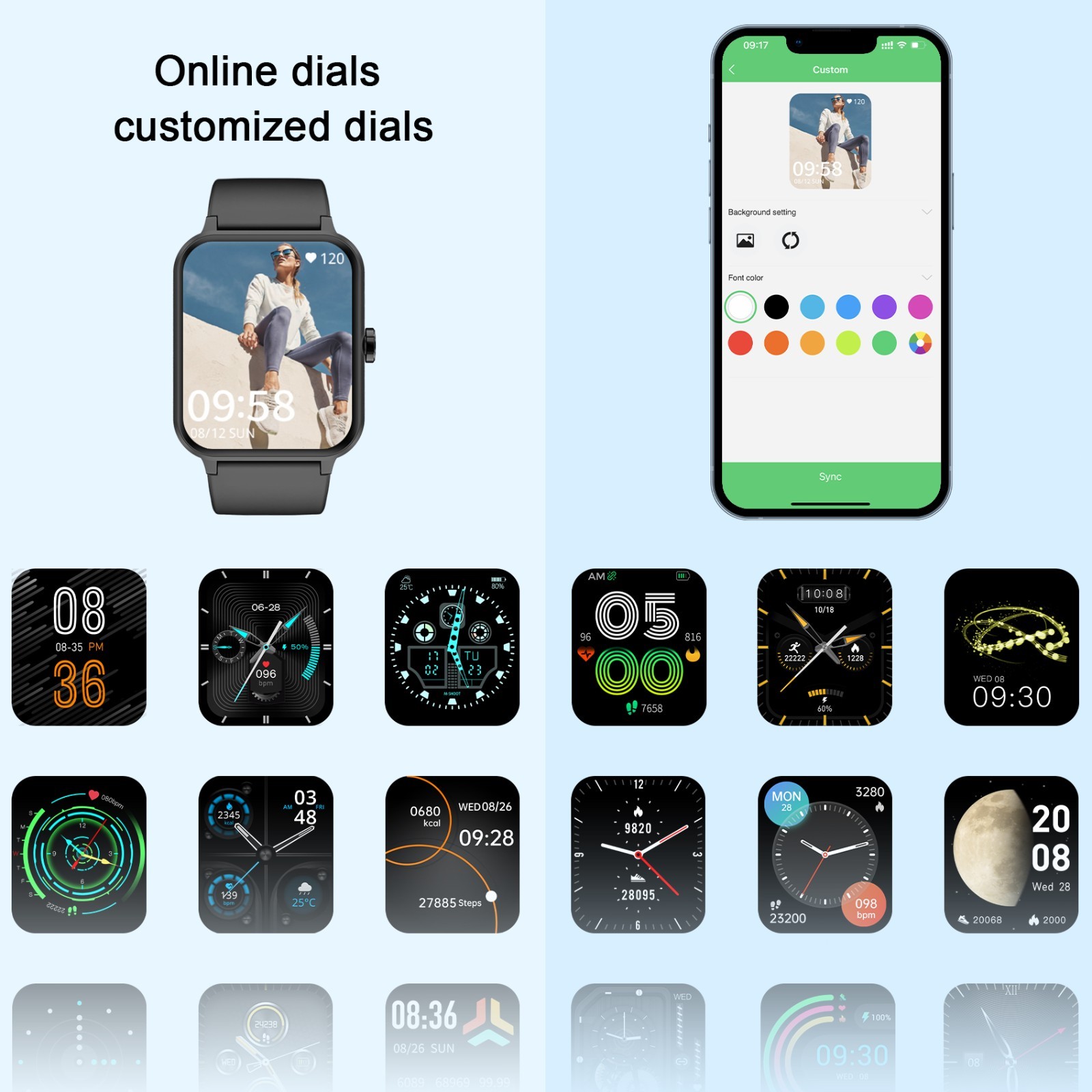 Smart Watch Heart Rate Sleep Monitor Waterproof Fitness Trackers 120+ Sports