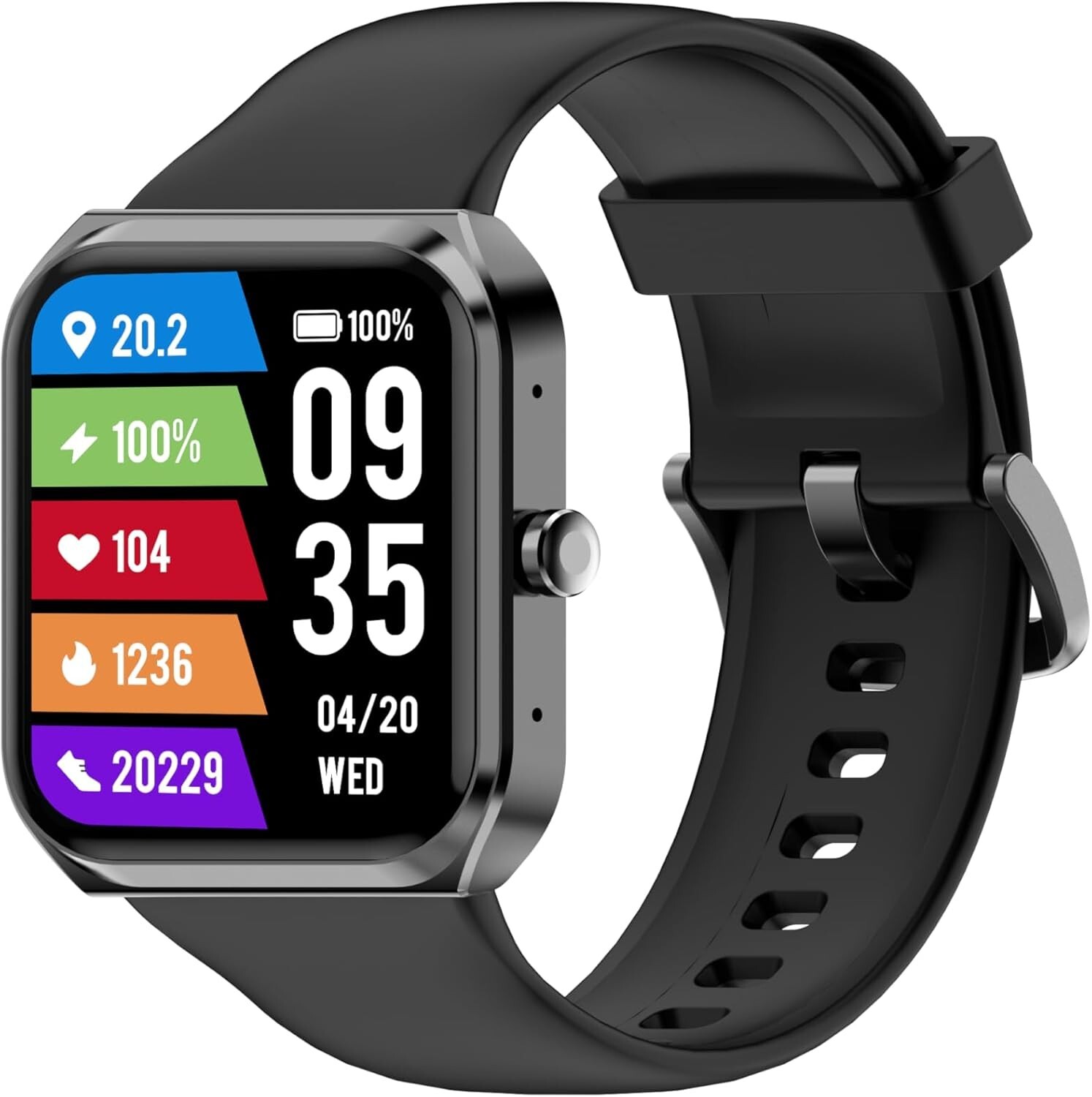 Smart watch BLACK Fitness Track 1.91″ Heart Rate Blood Oxygen, Sleep Android IOS