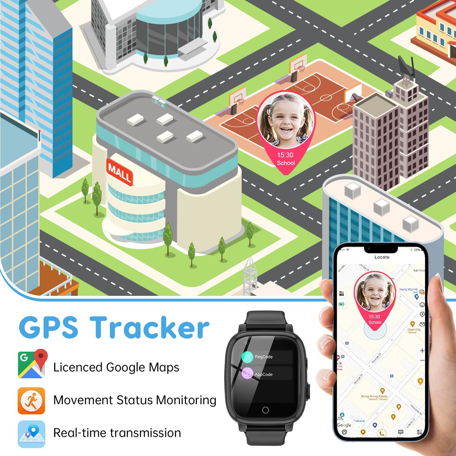 Cjc 4G Smart Watch Kids Gps Tracker Globally Applicable Texting And Calling