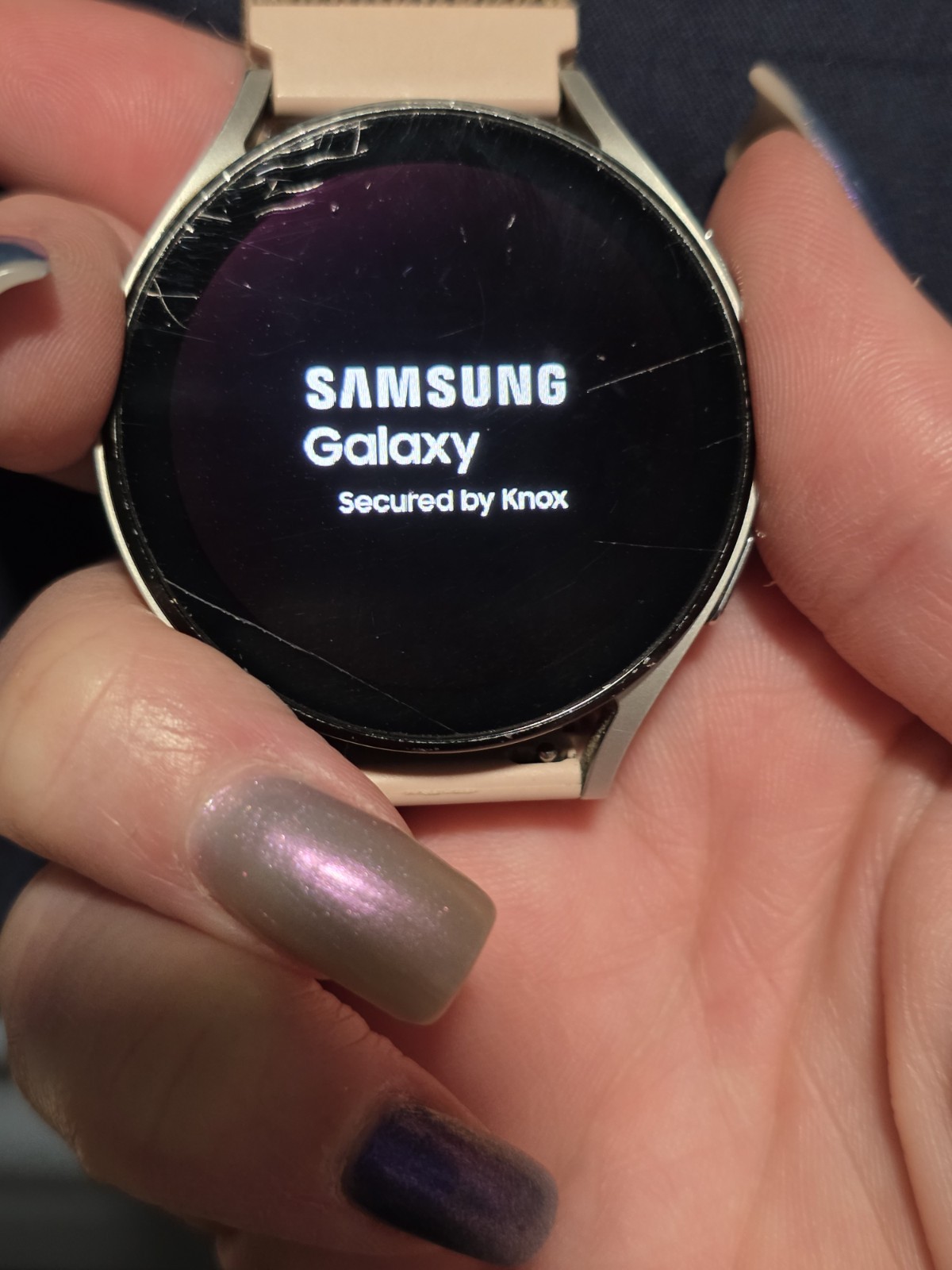 Samsung Galaxy Watch4 SM-R870 44mm Aluminum Case with Fabric Band – Silver…