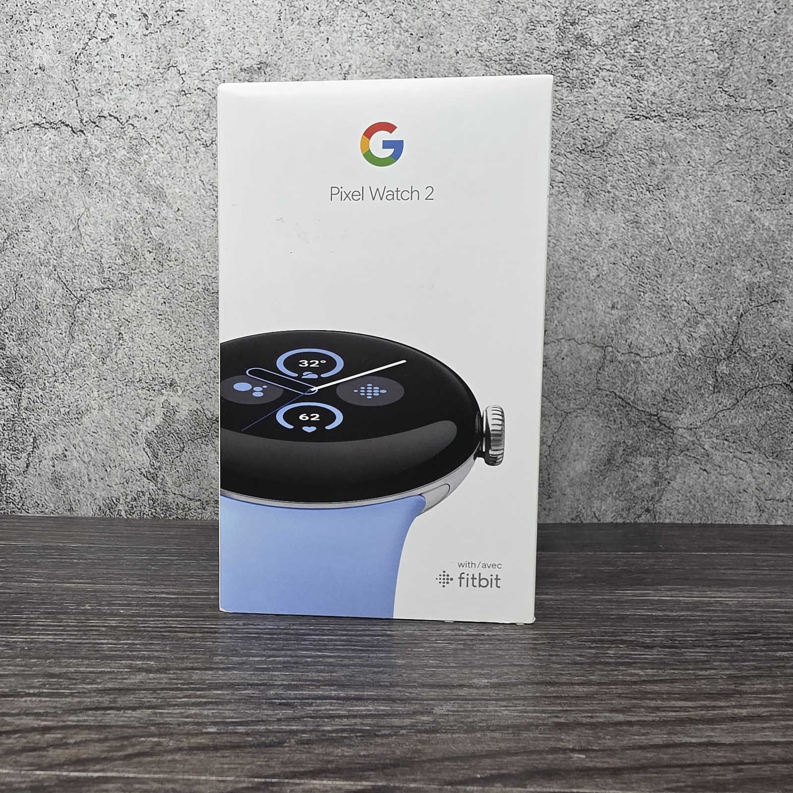 Brand New Google Pixel Watch 2 Wi-Fi 41mm Silver Aluminum Case with Blue Band