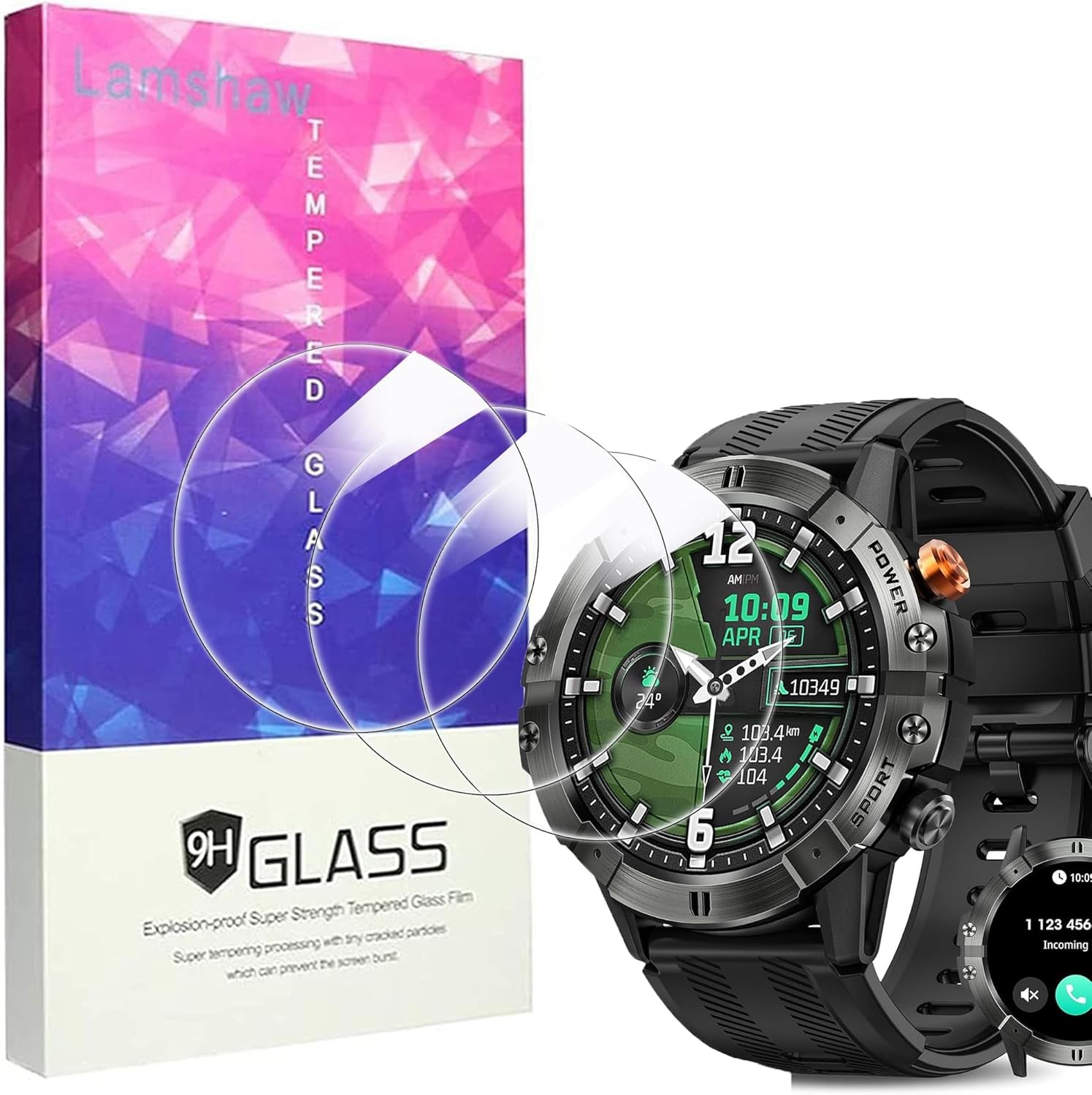 3 Pack Screen Protector for DEKELIFE AK57 1.52 Inches 9H Tempered Glass