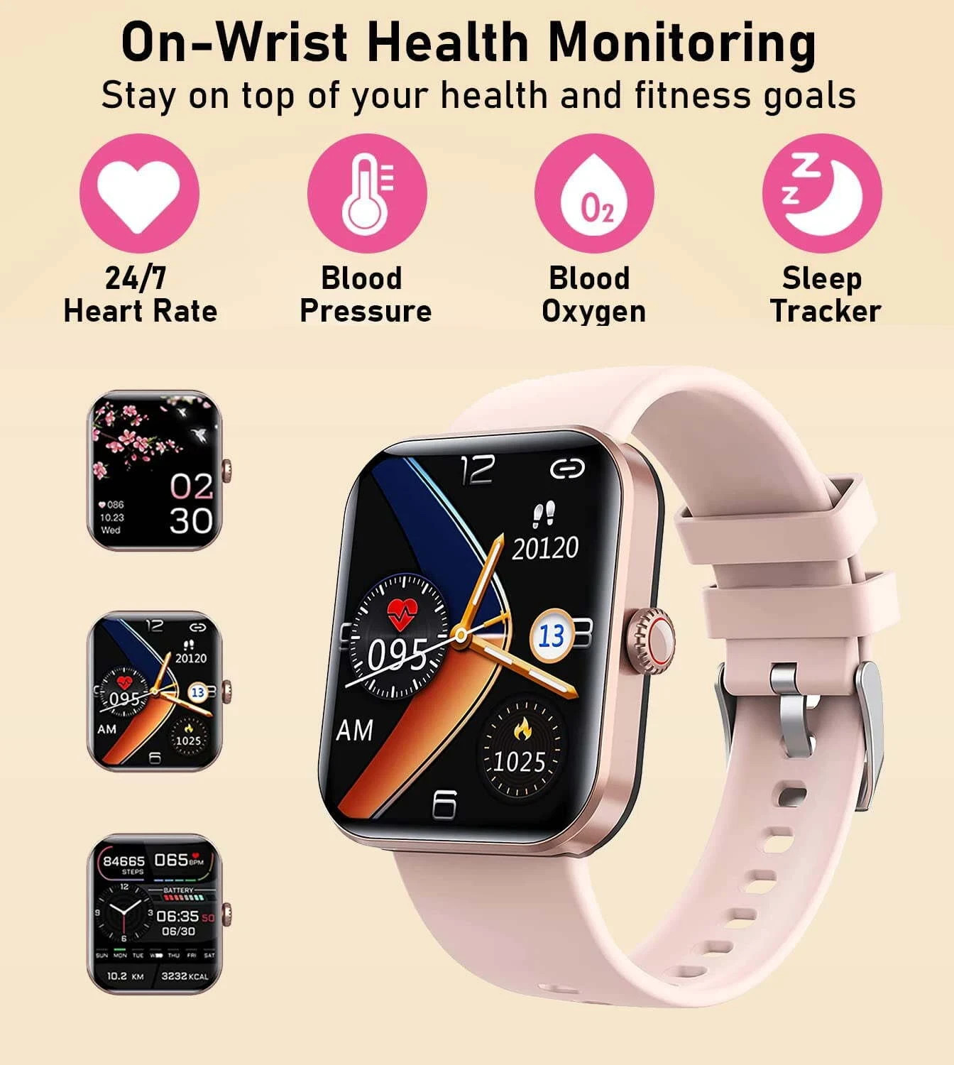 Smart Watch Men Women Waterproof Smartwatch Bluetooth for iPhone Samsung Android