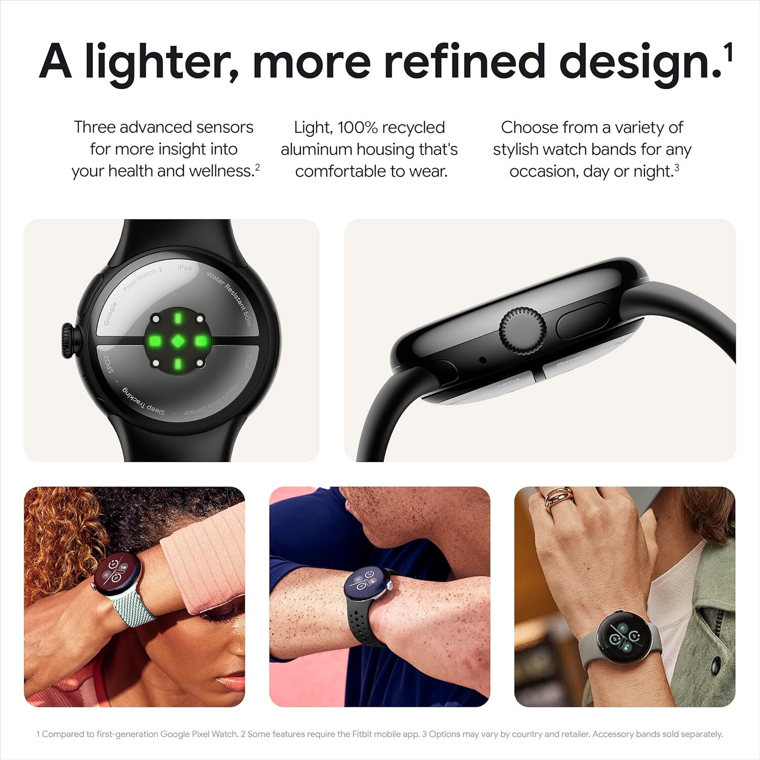 Google Pixel Watch 2 41mm GPS + WiFi + Bluetooth Gold Black Silver – A GRADE