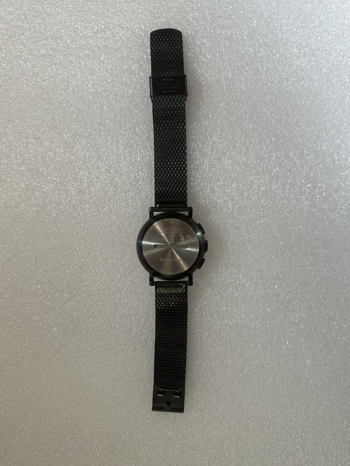 Skagen Men’s Hagen Connected Hybrid Smartwatch Black Steel Mesh White Dial NDW2A