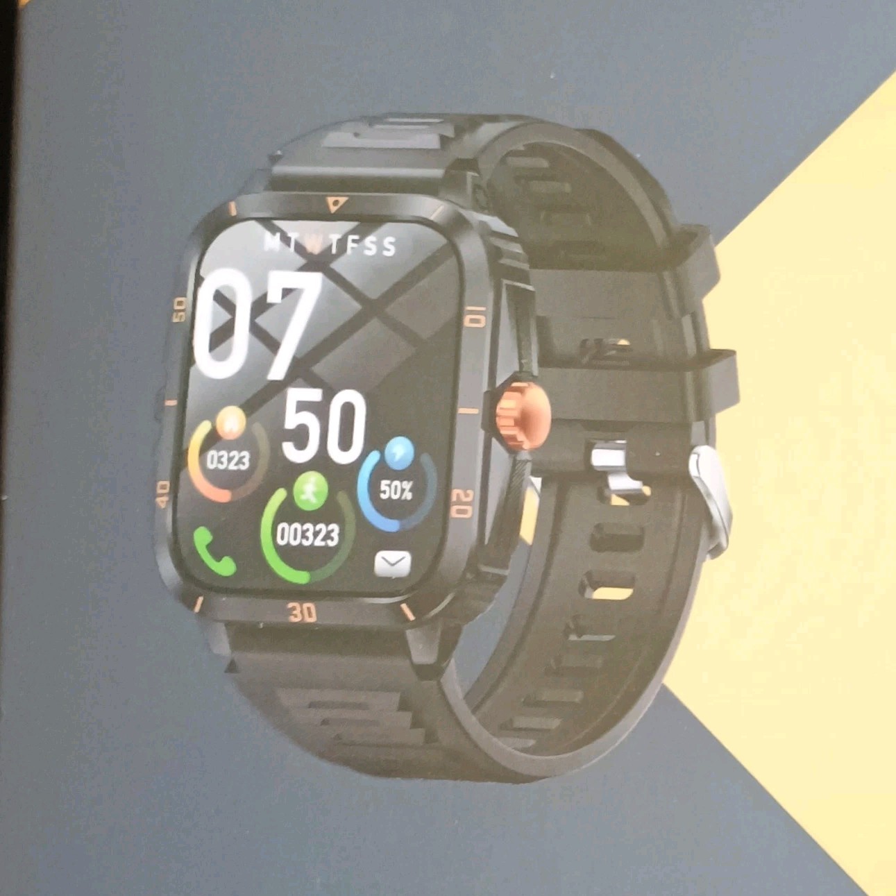H23 Smart Watch Black Silicone Band Touch Screen Fitness Tracker
